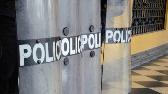 Shields from the Peruvian Police
