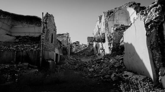 Rubble in war