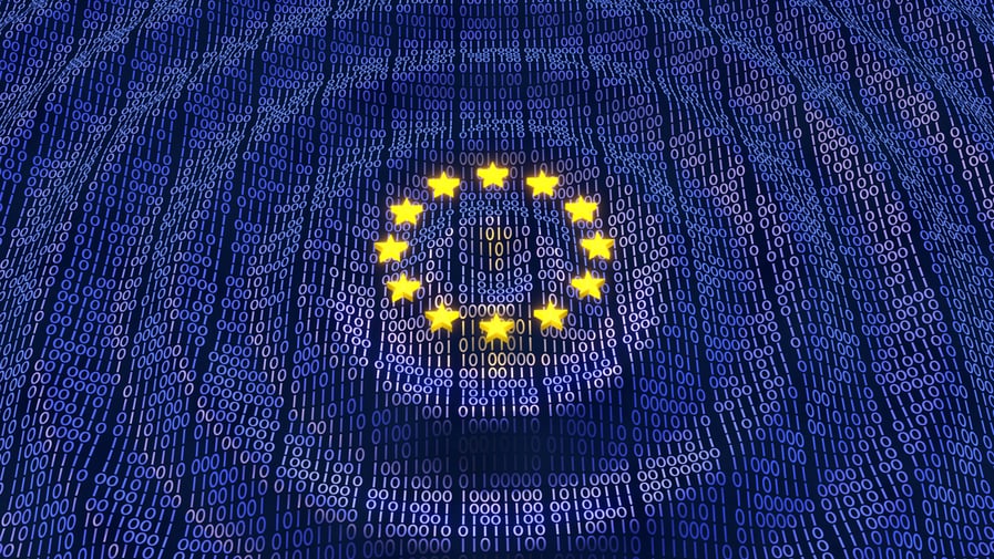 EU data bits and bytes wave ripples image