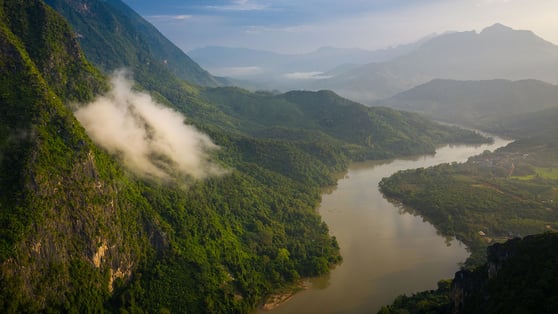 Mekong River and natural landscape
