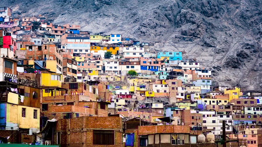 Poor settlement in Peru