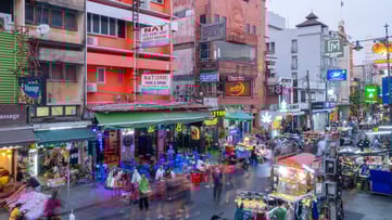 Khao San Road in Bangkok, Thailand