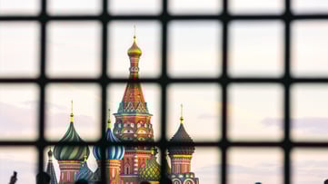 Moscow behind bars, Russia.