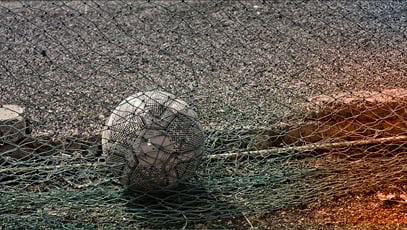 Old soccer ball