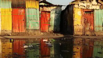 Colourful old house in Haiti