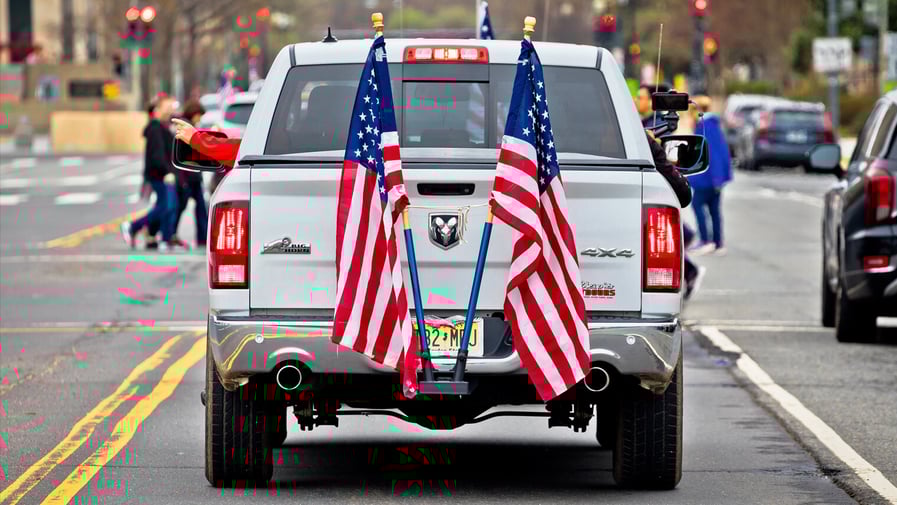 Donald Trump 2024 presidential nomination supporters car rally