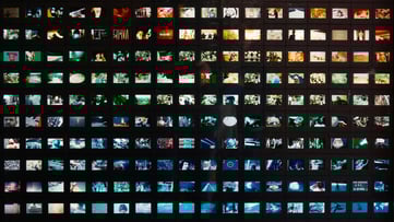 Video wall of screens digital tech