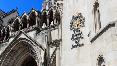 Exterior of the Royal Courts of Justice in London