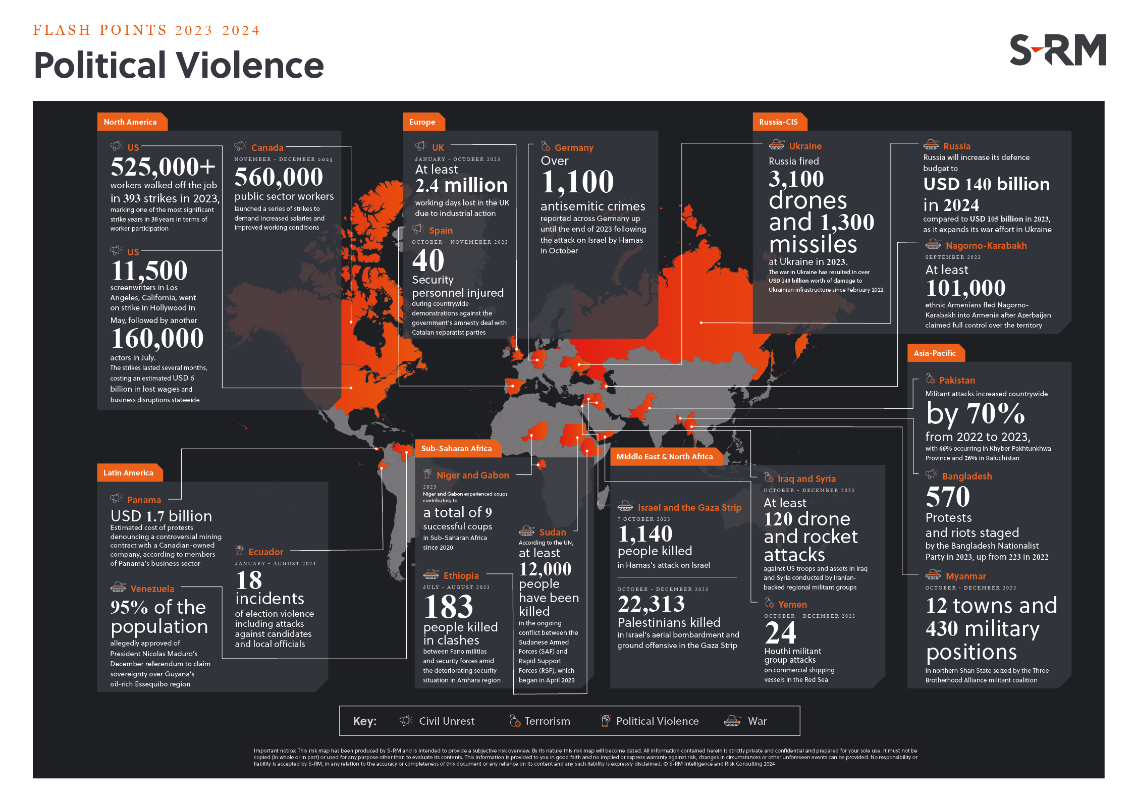 Political Violence Risk Map 2023-2024