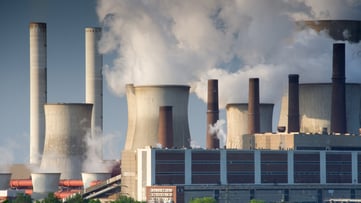 Image of a cooling tower at a nuclear powerplant