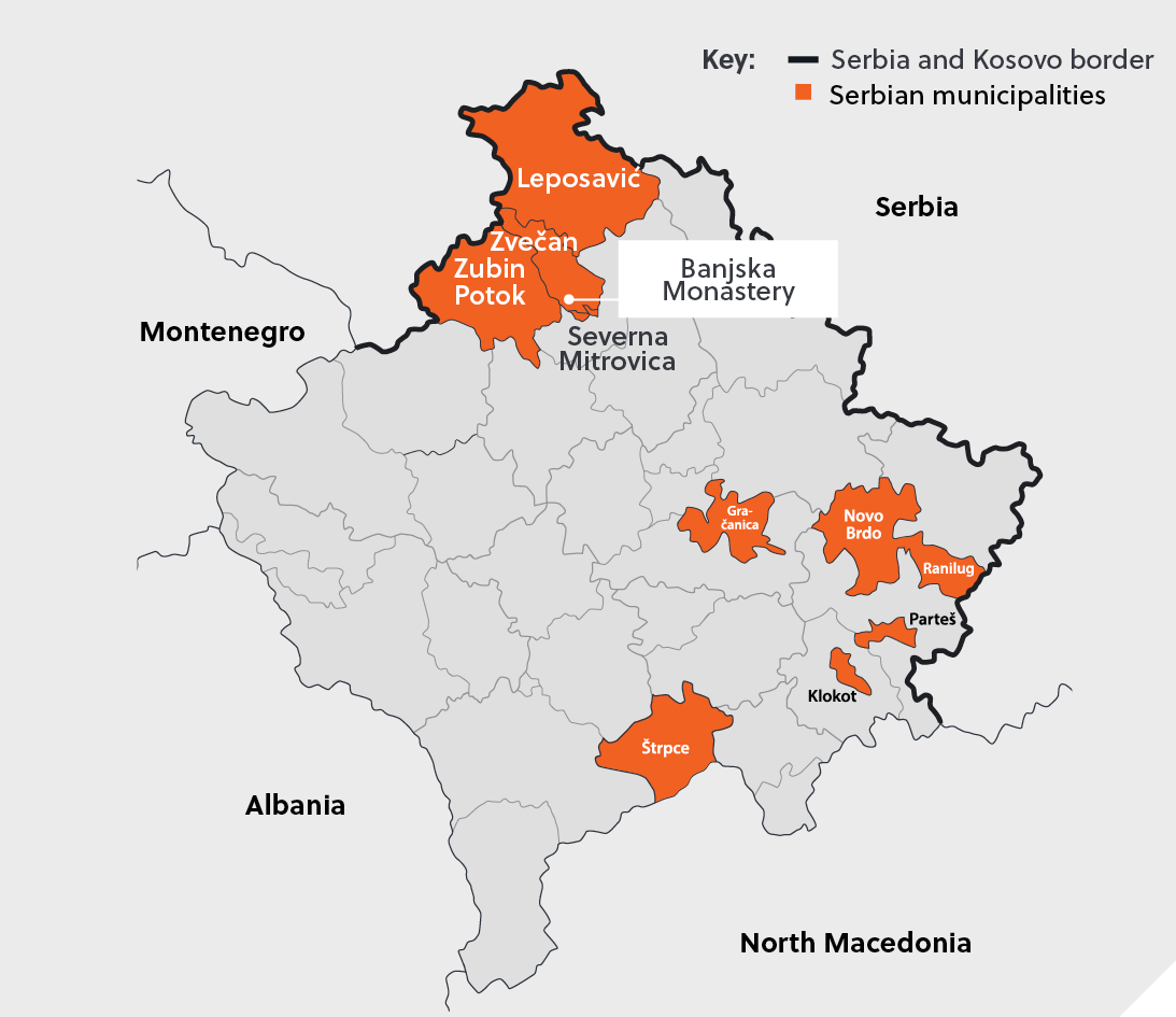 SerbiaKosovo map
